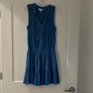 Evereve Teal Sleeveless Mini Dress